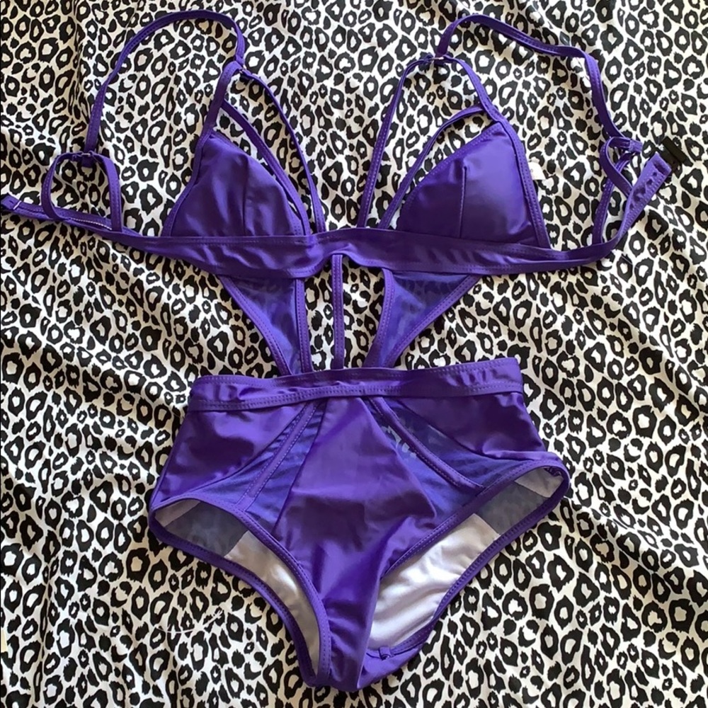 Purple bathing suit